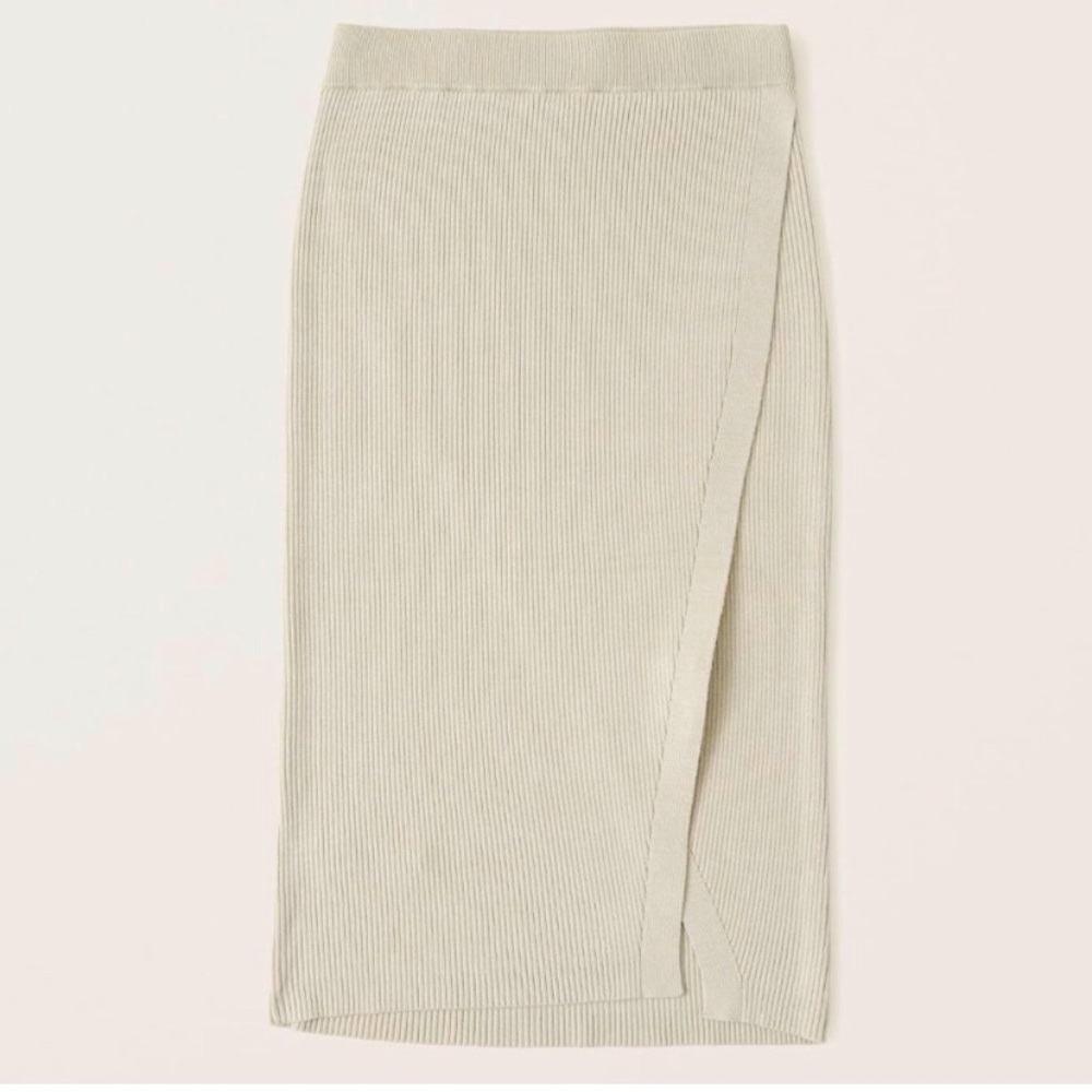 Abercrombie Wrap Knit Midi Skirt